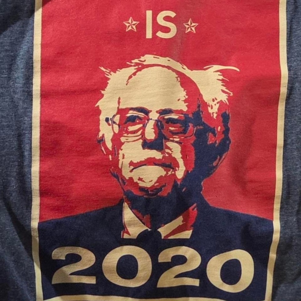 Gildan Bernie Sanders Hindsight is 2020 T-Shirt Mens Large Political Graphic